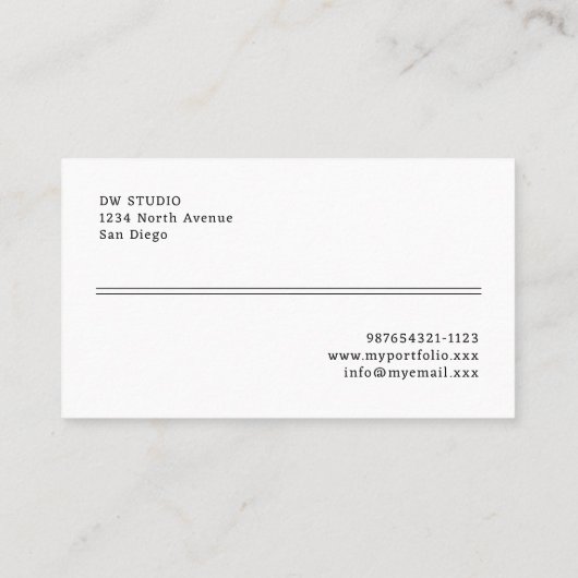 Kam Hair Stylist Kapsalon Flat Visitekaartje (Achterkant)