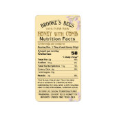 Kam Honing Voeding Feiten Baby Waarschuwing Hex Ja Etiket (Voorkant)