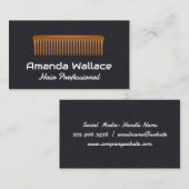 Kam | Leren achtergrond Visitekaartje (Voorkant / Achterkant)