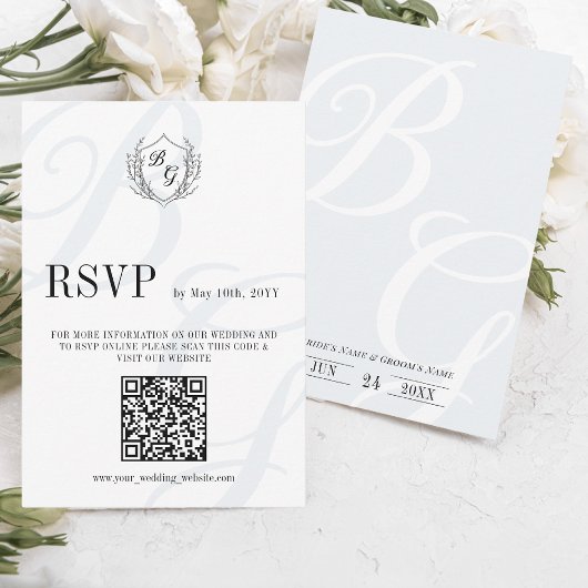 kam online bruiloft Aanwezigheid QR-code RSVP Kaartje