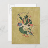 Kama, God van Liefde, 18e tot 19e eeuw Briefkaart (Voorkant / Achterkant)