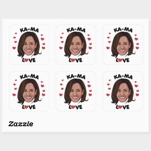 KAMA-LOVE VIERKANTE STICKER (Vel)