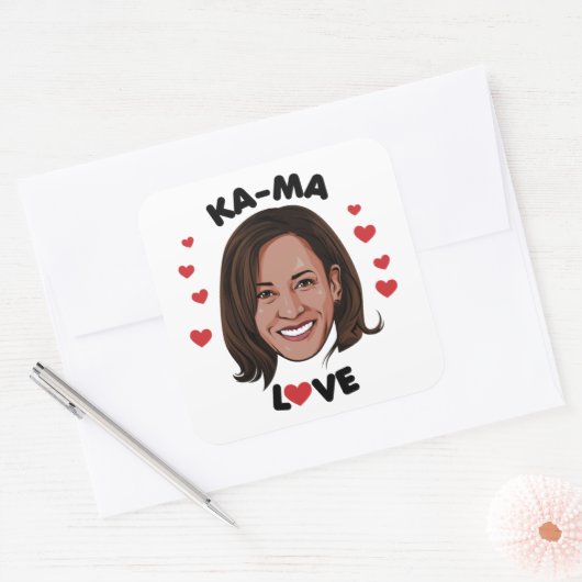 KAMA-LOVE VIERKANTE STICKER (Envelop)