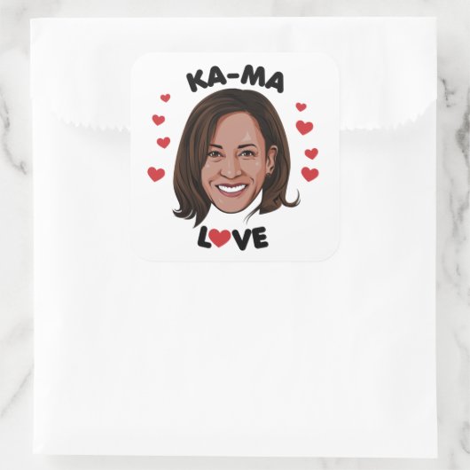 KAMA-LOVE VIERKANTE STICKER (Tas)
