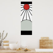 Kamado Tanjiros Hanafuda oorringen vectorontwerp W Poster (Keuken)