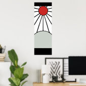 Kamado Tanjiros Hanafuda oorringen vectorontwerp W Poster (Thuiskantoor)