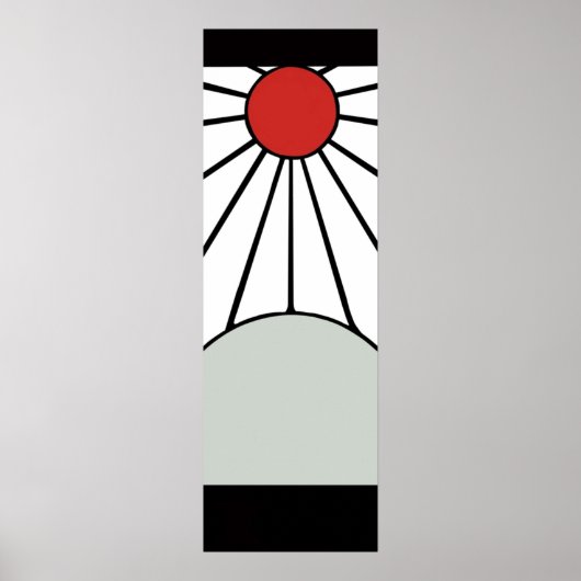 Kamado Tanjiros Hanafuda oorringen vectorontwerp W Poster (Voorkant)