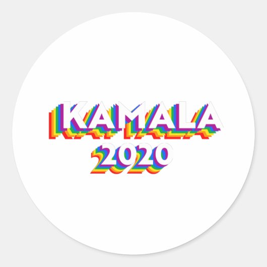 Kamala 2020 Retro Pride Ronde Sticker (Voorkant)