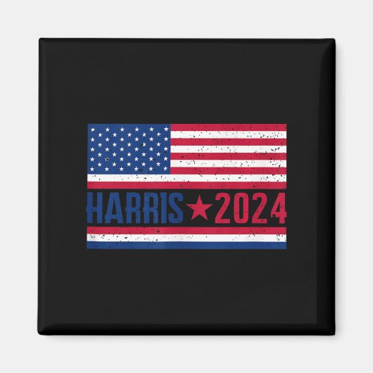Kamala 2024 Amerikaanse Vlag Magneet (Voorkant)