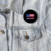 Kamala 2024 Amerikaanse Vlag Ronde Button 5,7 Cm (In situ)