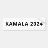 Kamala 2024 Eenvoudig minimalistisch modern wit Bumpersticker (Voorkant)