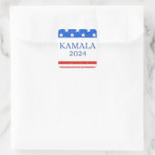 KAMALA 2024 Glitter Amerikaanse vlag Vierkante Sticker (Tas)
