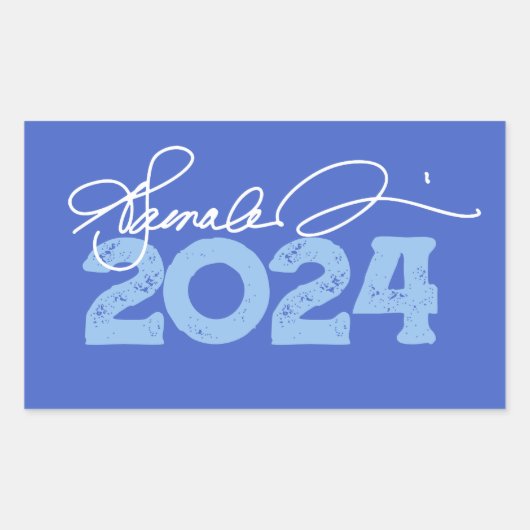 Kamala 2024 Handtekening Rechthoekige Sticker (Voorkant)