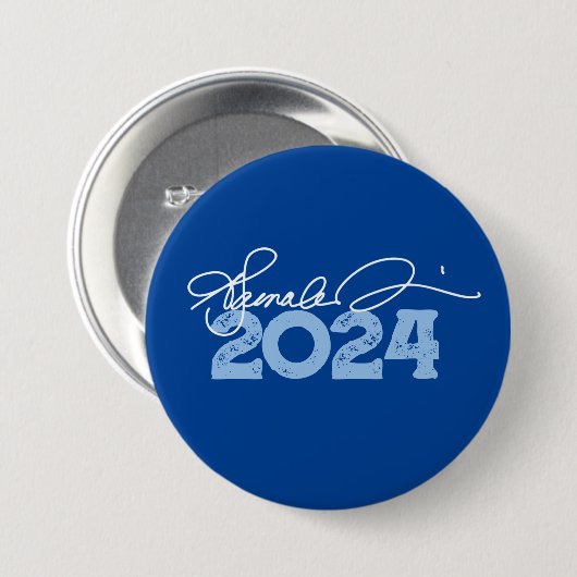 Kamala 2024 Handtekening Ronde Button 7,6 Cm (Voorkant /achterkant)