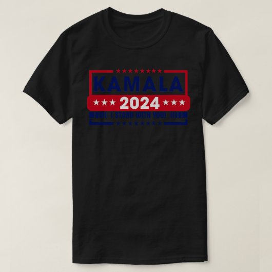 Kamala 2024 Ik sta bij U T-shirt (Design voorkant)
