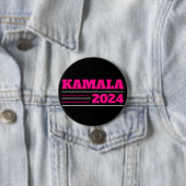 Kamala 2024 in Roze en Wit Ronde Button 7,6 Cm (In situ)