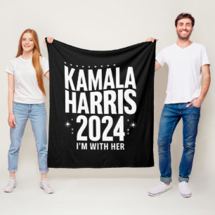 Kamala 2024 Ondersteuning Ik Ben Met Haar Kamala H Fleece Deken