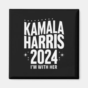 Kamala 2024 Ondersteuning Ik ben met haar Kamala H Magneet