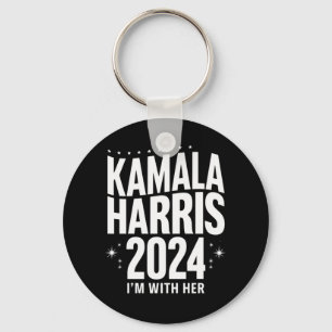 Kamala 2024 Ondersteuning Ik ben met haar Kamala H Sleutelhanger