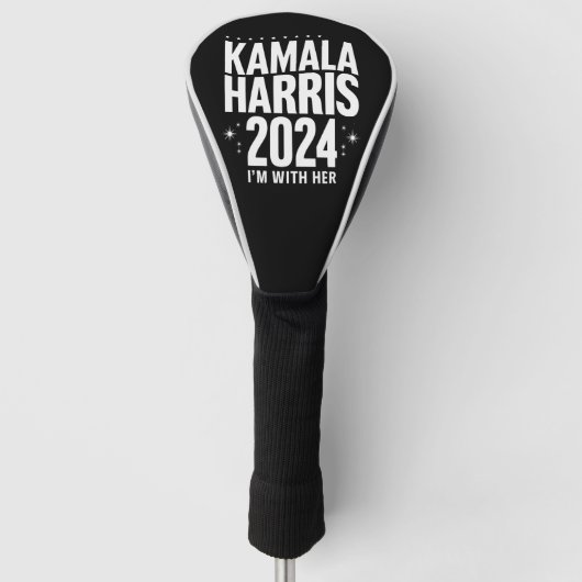 Kamala 2024 Ondersteuning I'm With Her Kamala Harr Golfheadcover (Voorkant)