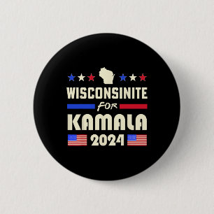 Kamala 2024 Patriottische Democraten Campagne Ronde Button 5,7 Cm