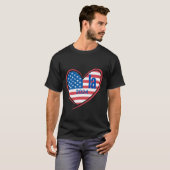 Kamala 2024 President Comma La Retro flog Mannen m T-shirt (Voorkant volledig)