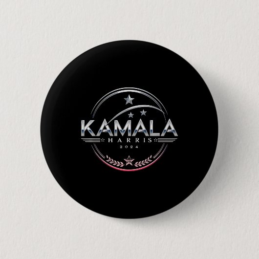 Kamala 2024 President Verkiezingscampagne Stem Dem Ronde Button 5,7 Cm (Voorkant)