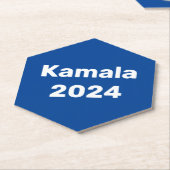 Kamala 2024 presidentsverkiezingen kartonnen onderzetters (Schuin)