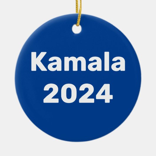 Kamala 2024 presidentsverkiezingen keramisch ornament (Voorkant)