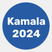 Kamala 2024 presidentsverkiezingen ronde sticker (Voorkant)