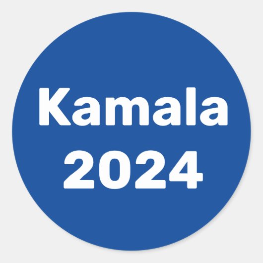 Kamala 2024 presidentsverkiezingen ronde sticker (Voorkant)