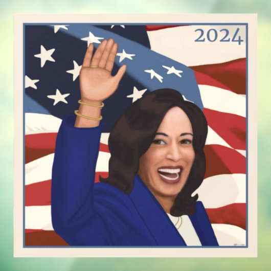 Kamala 2024 raamsticker (Vel 3)