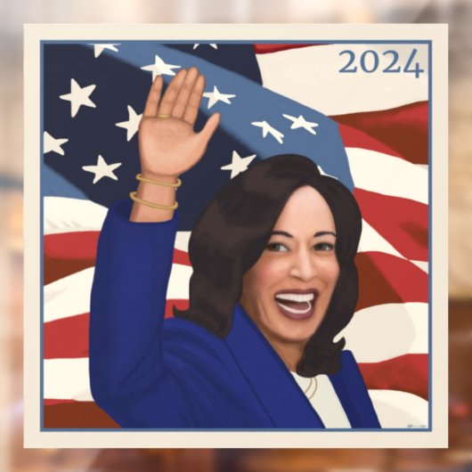 Kamala 2024 raamsticker (Vel 2)