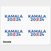 Kamala 2024 rechthoekige sticker (Vel)