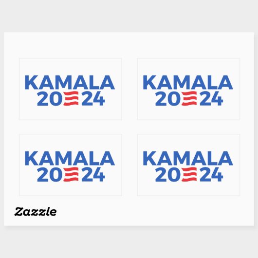 Kamala 2024 rechthoekige sticker (Vel)