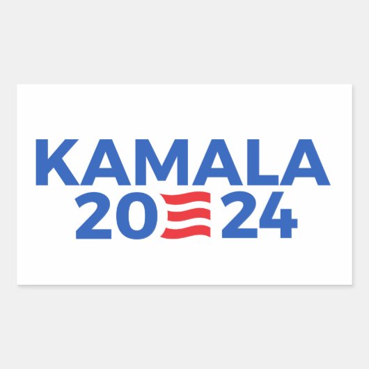 Kamala 2024 rechthoekige sticker (Voorkant)