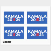 Kamala 2024 rechthoekige sticker (Vel)