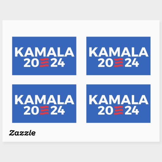 Kamala 2024 rechthoekige sticker (Vel)