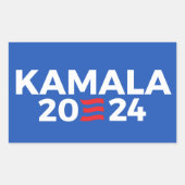 Kamala 2024 rechthoekige sticker (Voorkant)