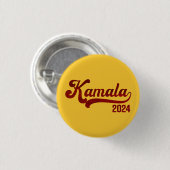 Kamala 2024 Retro Varsity Gold en Rode Button Pin (Voorkant /achterkant)