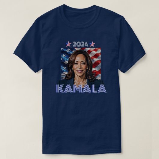 Kamala 2024 Rood, Wit en Blauw T-shirt (Design voorkant)