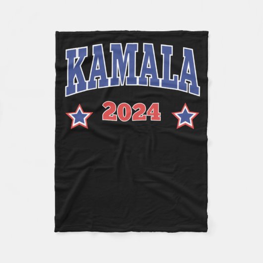 Kamala 2024 Sticker Fleece Deken (Voorkant)