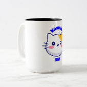 Kamala 2024 tweekleurige koffiemok (Voorkant links)