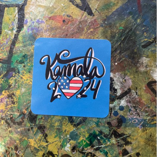 Kamala 2024 vierkante sticker