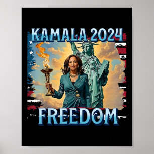Kamala 2024 voor President-campagne Lady Liberty t Poster
