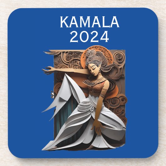 Kamala 2024 voor President Thunder_Cove Bier Onderzetter (Voorkant)