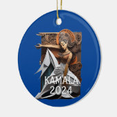 Kamala 2024 voor President Thunder_Cove Keramisch Ornament (Links)