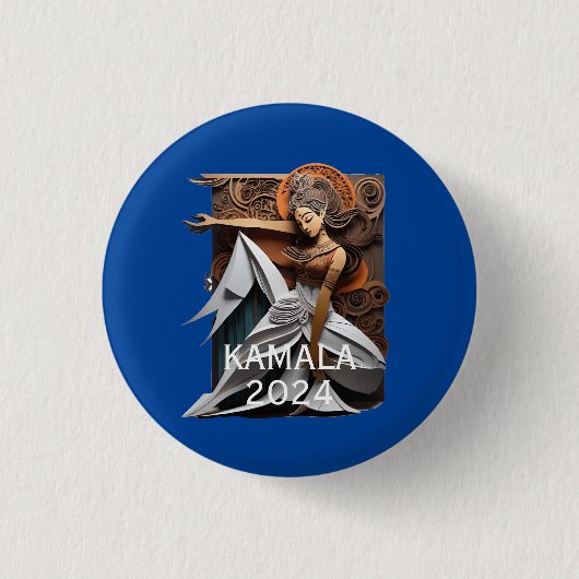 Kamala 2024 voor President Thunder_Cove Ronde Button 3,2 Cm (Voorkant)