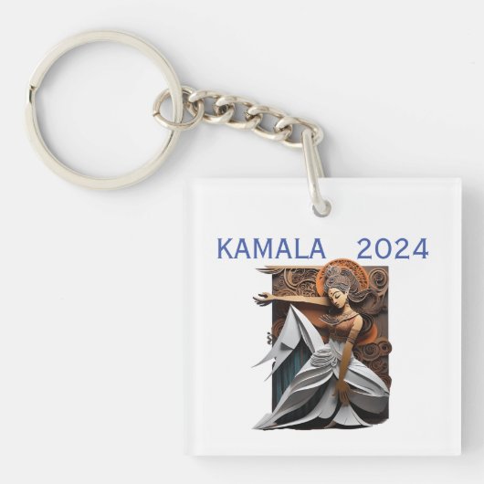 Kamala 2024 voor President Thunder_Cove Sleutelhanger (voorkant)