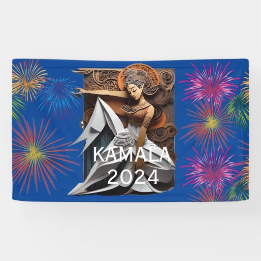 Kamala 2024 voor President Thunder_Cove Spandoek (Horizontaal)
